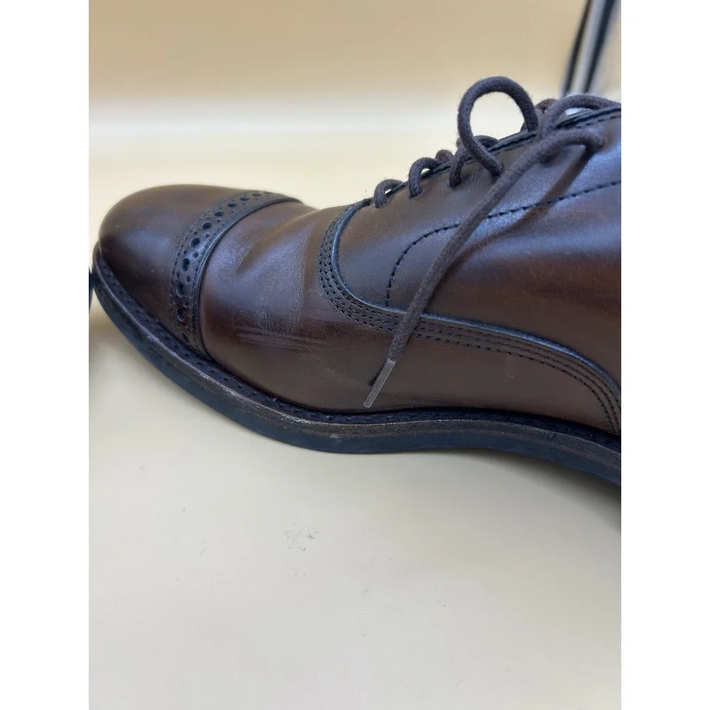 Allen Edmonds Fifth Avenue Mens 9 D Chili Brown Leather Oxford Dainite Shoes